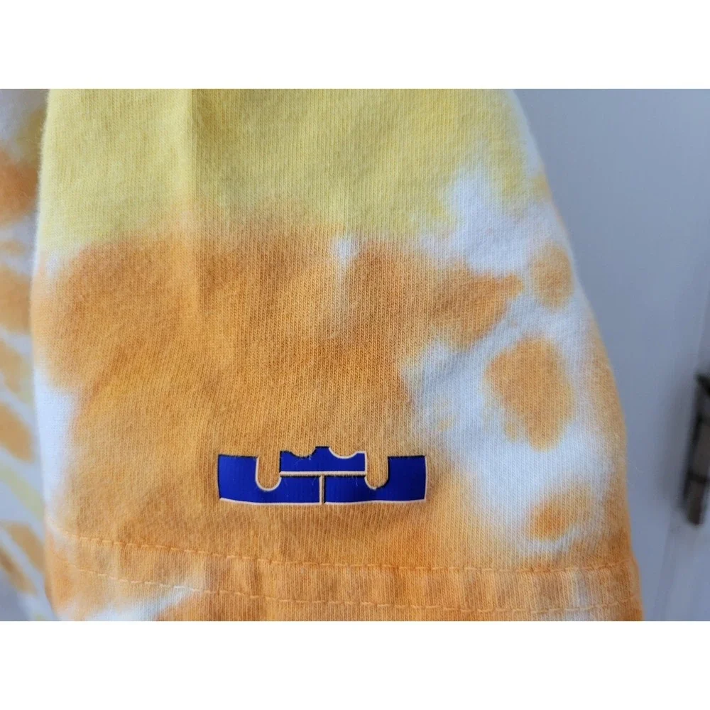 The Nike Tee Tune Squad Space Jam, Lebron James, Medium Orange Yellow Tie Dye